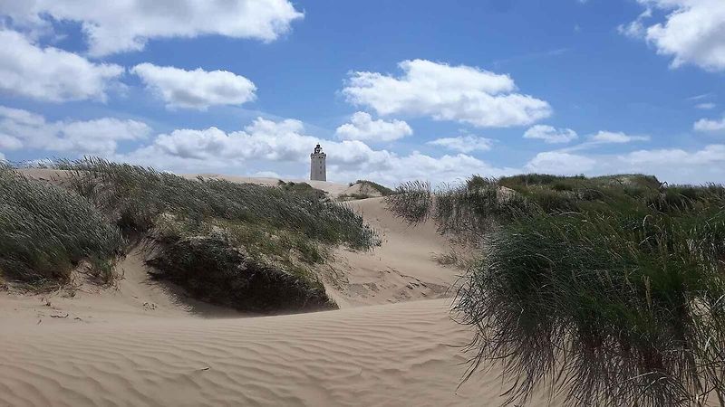 Obří písečná duna Rubjerg Knude vytváří na samotném severu Dánska dojem mnohakilometrové pouště.