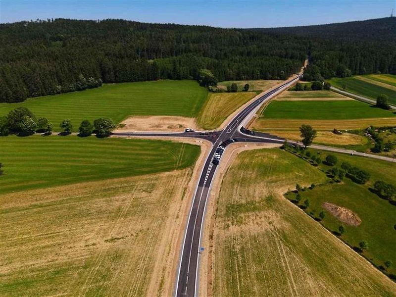 Obchvat Salačovy Lhoty na Pelhřimovsku.
