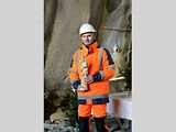 Žehnání svaté Barbory na stavbě tunelu Homole na budoucí dálnici D35 u Vysokého Mýta