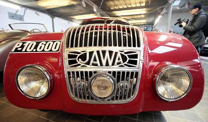 Z výstavy Automobily Jawa v Národním technickém muzeu v Praze.