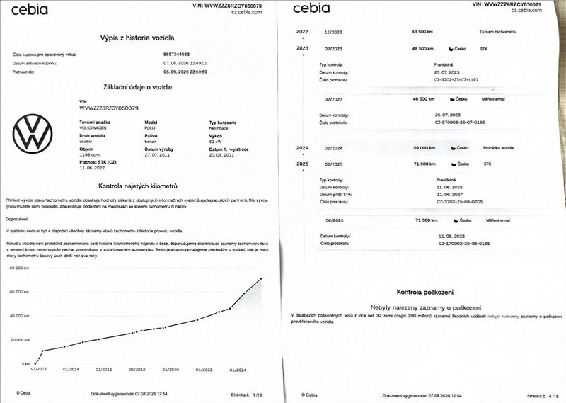 Volkswagen Polo 1,2 i 51kW Comfortline původČR - fotka 50 z 50