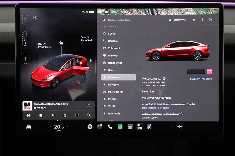 Tesla Model 3 (2023) Long Range 4WD 79kWh, SoH 95% - fotka 15 z 27