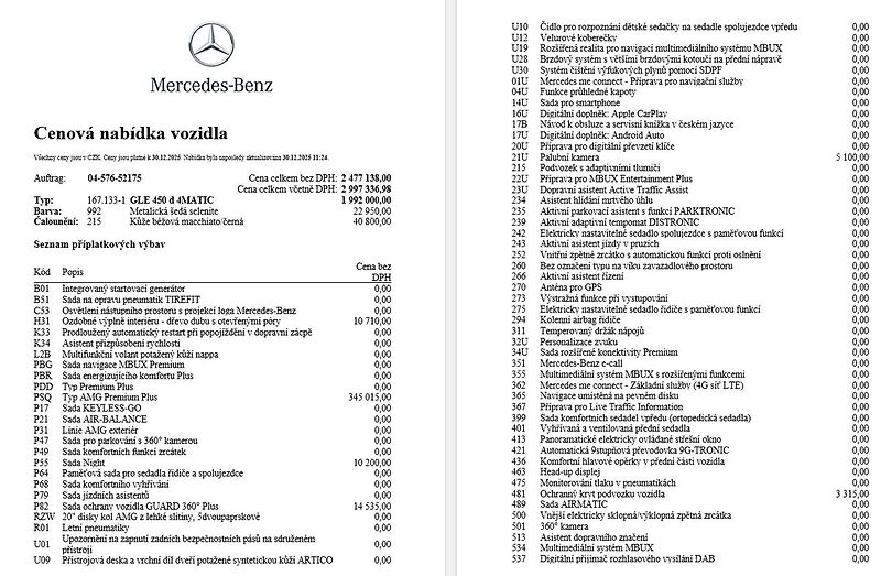 Mercedes-Benz GLE 450d 4M, 1.majitel, CZ - fotka 16 z 17