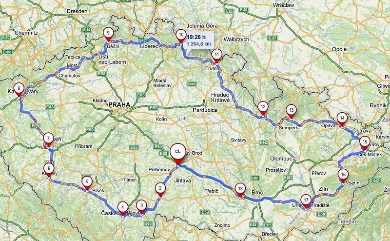 Nonstop jízdu kolem Česka jsme zvládli za necelých 24 hodin