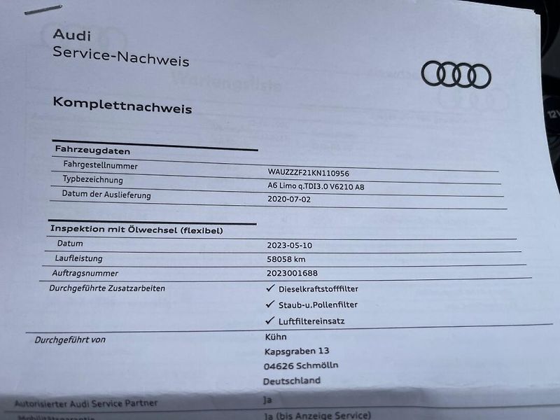 Audi A6 (2020) 3.0 TDi Quattro S-Line DPH TOP - fotka 28 z 34