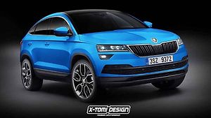 Škoda Karoq Coupé na neoficiální ilustraci.