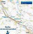 Mapa dálničního úseku D35 Džbánov - Litomyšl.