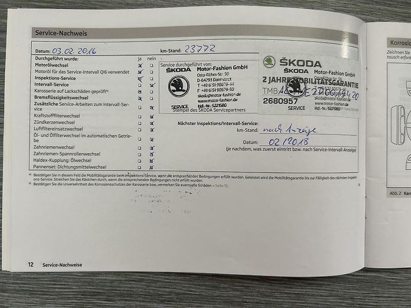 Škoda Octavia (2013) 1.4 TSi 103 KW servisní kniha - fotka 25 z 29