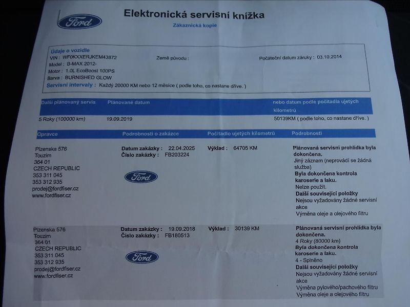 Ford B-MAX 1,0 i 74kW - fotka 47 z 47