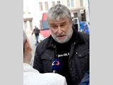 Z natáčení komedie Když se zhasne v Olomouci, kaskadér Jindřich Klaus.