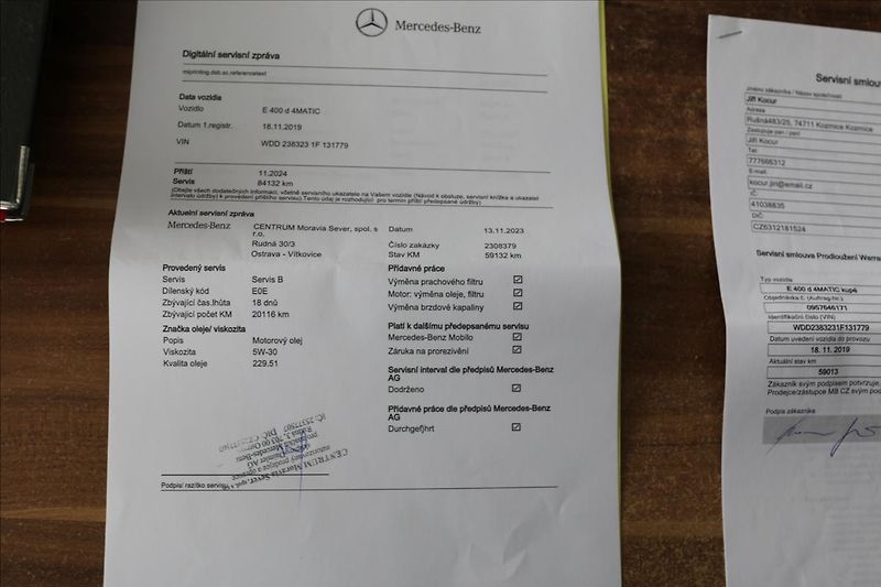 Mercedes-Benz Třídy E 4 MATIC,ČR,DPH,59TKM - fotka 37 z 38