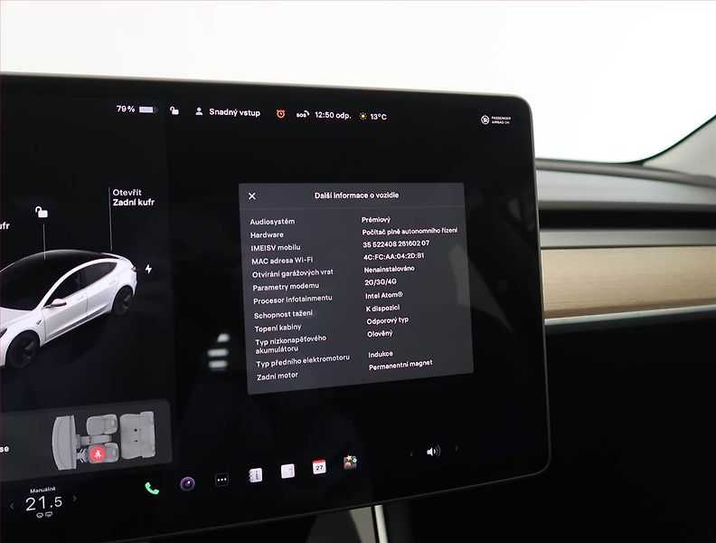 Tesla Model 3 (2020) Long Range 4WD 78kWh, SoH 89% - fotka 25 z 31