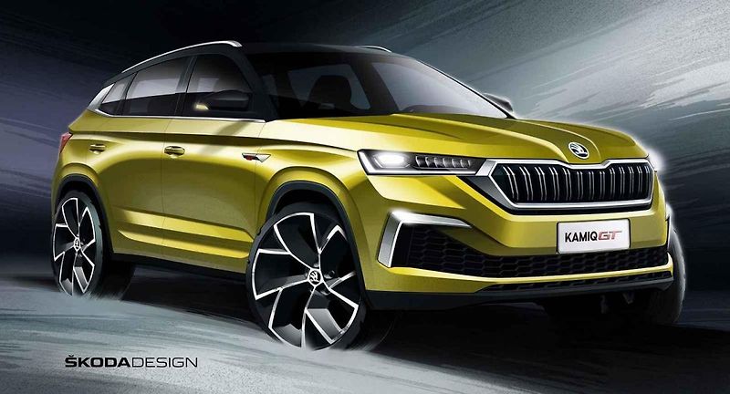 Škoda Kamiq GT je delší a má dynamičtější tvar.