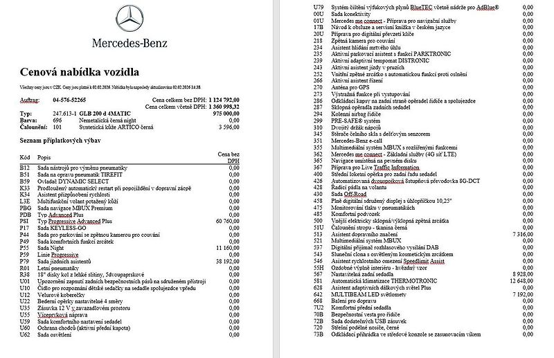 Mercedes-Benz GLB 200d 4M, CZ - fotka 16 z 17