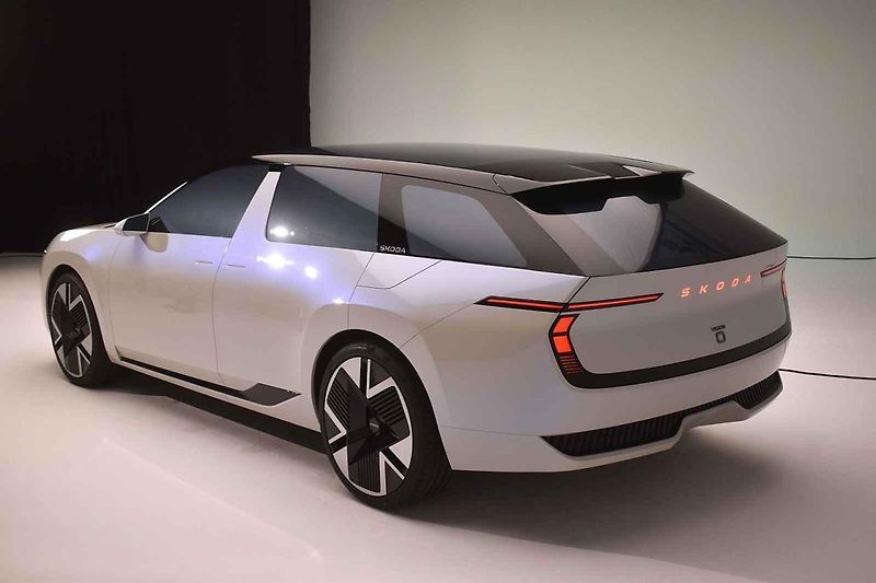 Koncept vozu Škoda Vision 0 představený 8. září 2025 v Mnichově.