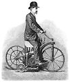 Daimler Reitwagen na dobové kresbě z roku 1889.