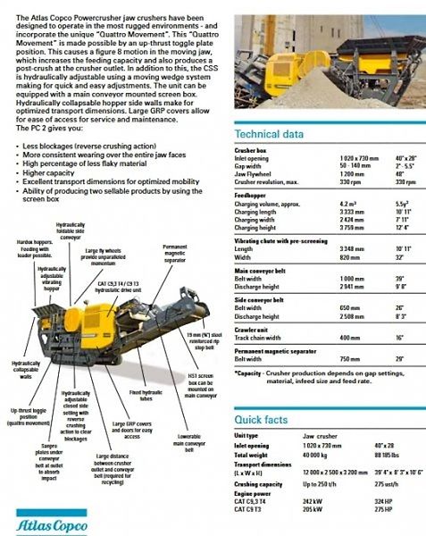Atlas (2012) 40t drtič čelist 250-270t/h - fotka 8 z 13