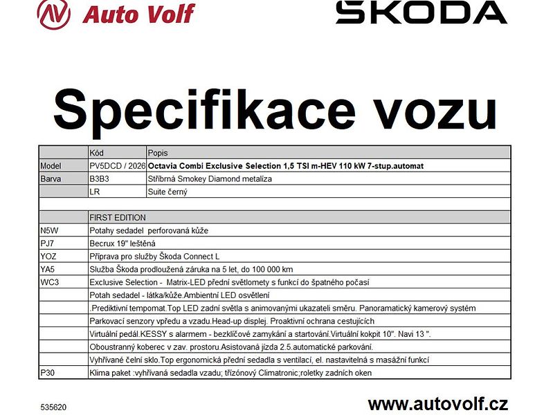 Škoda Octavia Exclusive Selection 1,5TSI 110 - fotka 2 z 11