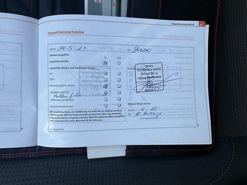 Seat Altea (2009) 1.6 i servisní knížka - fotka 37 z 40