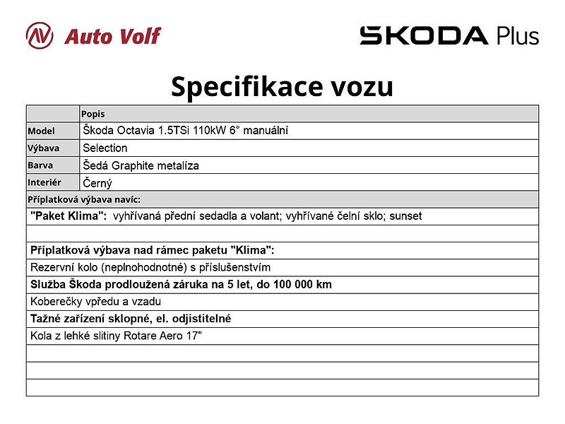 Škoda Octavia Selection 1.5 TSI 110 kW - fotka 2 z 32