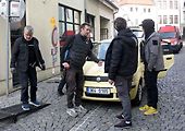Z natáčení komedie Když se zhasne v Olomouci