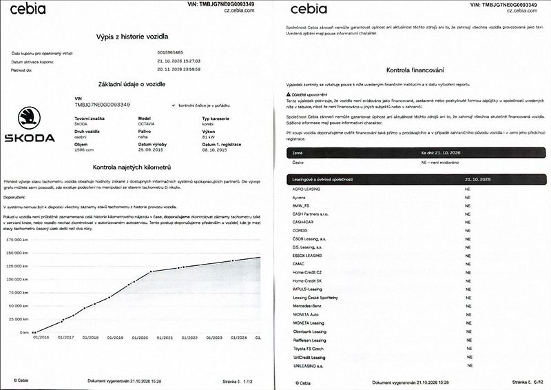 Škoda Octavia 1,6 TDI 81kW 2.maj. původ ČR - fotka 50 z 50