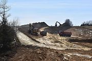 Stavba dálnice D3 nedaleko Nažidel. Úsek Nažidla - Dolní Dvořiště. Lokalita vzdálená jen pár stovek metrů od místa tragické nehody.