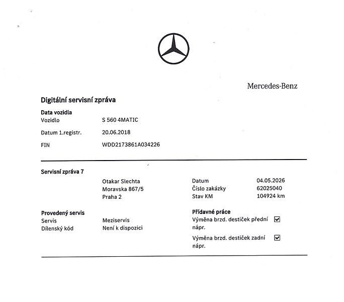 Mercedes-Benz Třídy S S560*V8*AMG*346kw*4x4*CZ* - fotka 38 z 45