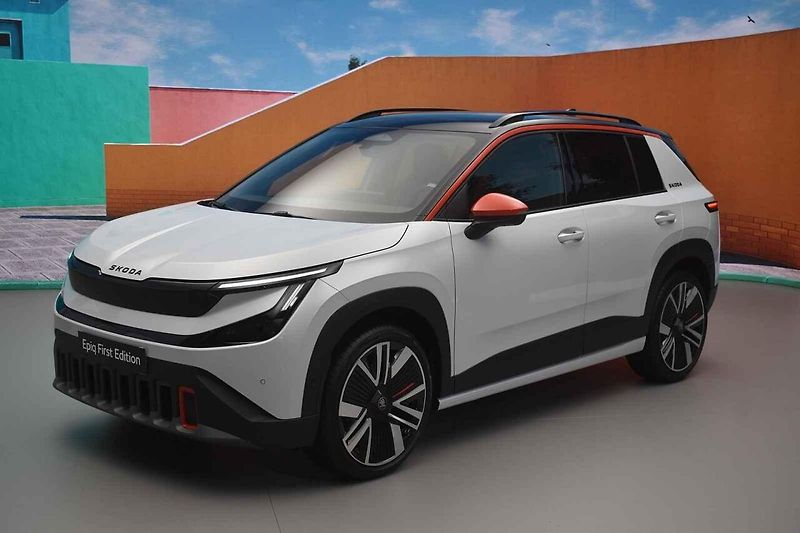 Epiq, nový malý typ elektromobilu automobilky Škoda, při své premiéře v Curychu.