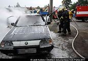 Požár elektrické Škody Favorit.