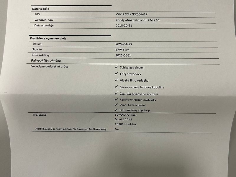 Volkswagen Caddy (2018) 1.4TGI Maxi Skříň | Záruka - fotka 56 z 57