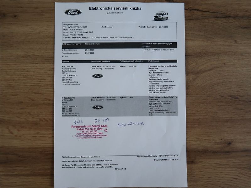 Ford Transit 2,0 TDCi,96kW,1majČR,9míst,DPH - fotka 25 z 25