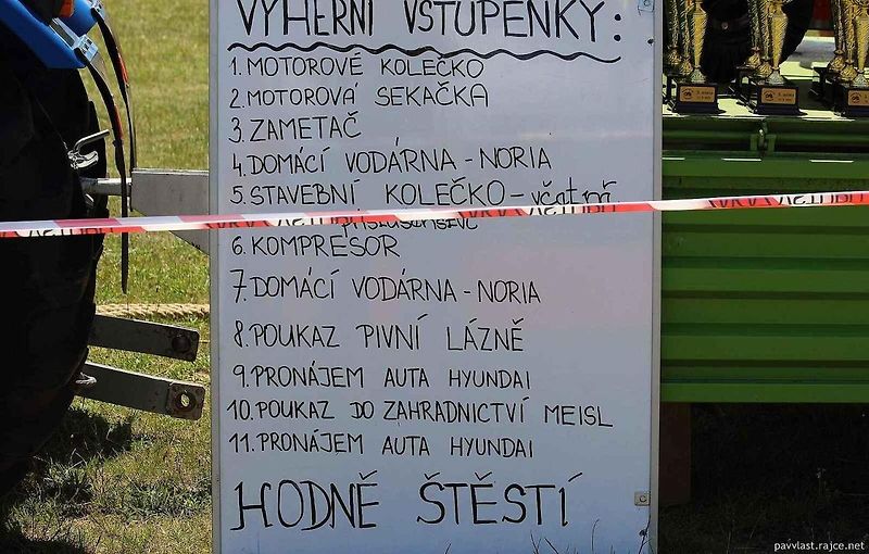Traktoriáda se konala v sobotu 14. června v Tvořihrázi.