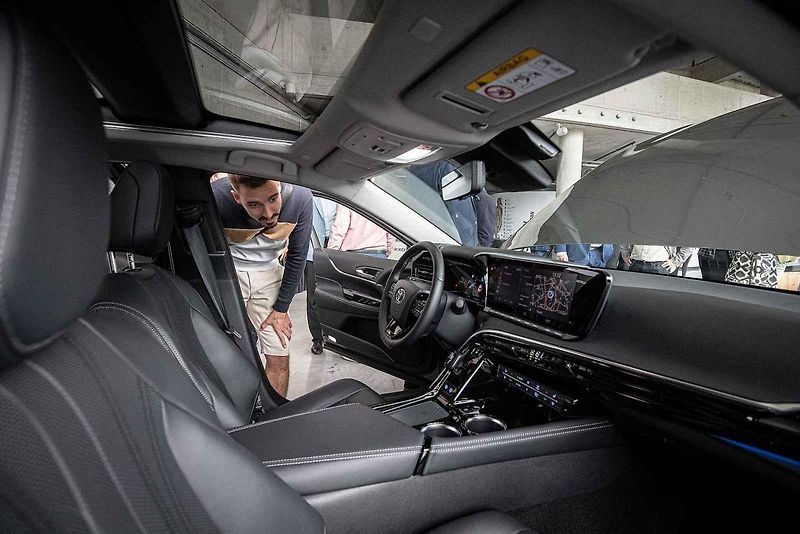 Prezentace vozidla Toyota Mirai, prvního auta na vodíkový pohon v ČR, které bude poprvé k vidění na Moravě, 19. srpna 2021 v Ostravě.