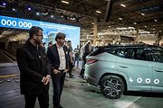Automobilka Hyundai vyrobila čtyřmiliontý vůz, 14. listopadu 2022, Nošovice. Majitele Baníku Václav Brabec a výkonný ředitel baníku Michal Bělák.