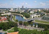 Pohled na moderní část litevské metropole.