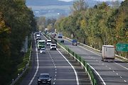 D35 v Litovelském Pomoraví. V této lokalitě by se mohl nacházet nadchod pro zvěř.