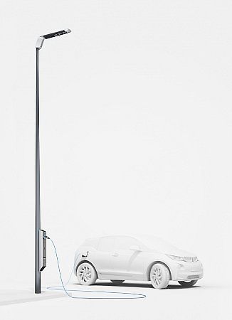 BMW navrhlo pouliční lampy se zabudovanou dobíječkou.