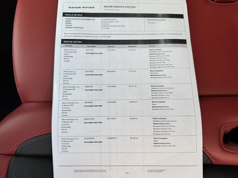 Land Rover Range Rover (2018) 4.4SDV8 Autobiography Vzduch - fotka 32 z 50