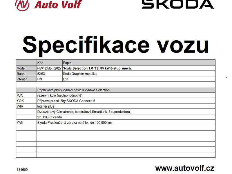 Škoda Scala Selection 1,0TSI 85kW - fotka 2 z 13