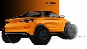 Kodiaq Pick-up je pouhým cvičením 35 žáků Středního odborného učiliště strojírenského a jde v pořadí již o šestý automobil, který pod taktovkou mladých talentů vznikne.