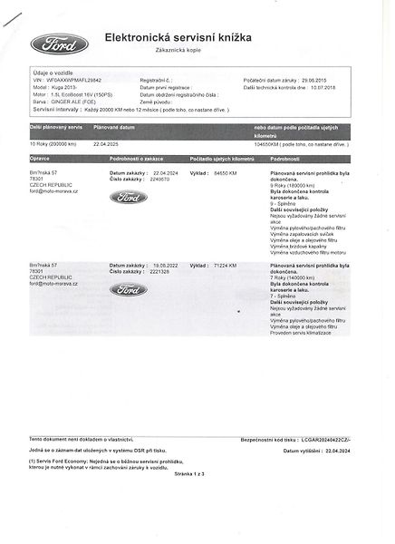 Ford Kuga 1,5 EcoBoost / 110kW  - fotka 50 z 50