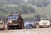 Vůz UAZ-469 české armády při vojenském cvičení v Německu v roce 2014.