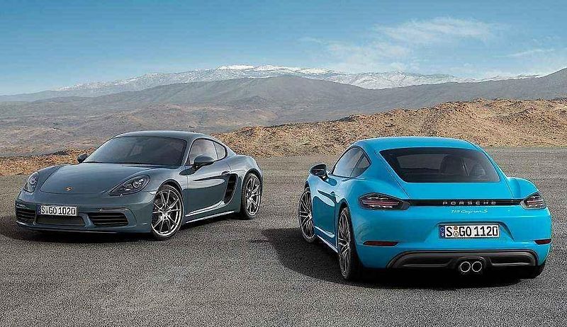 Porsche 718 Cayman a 718 Boxster.