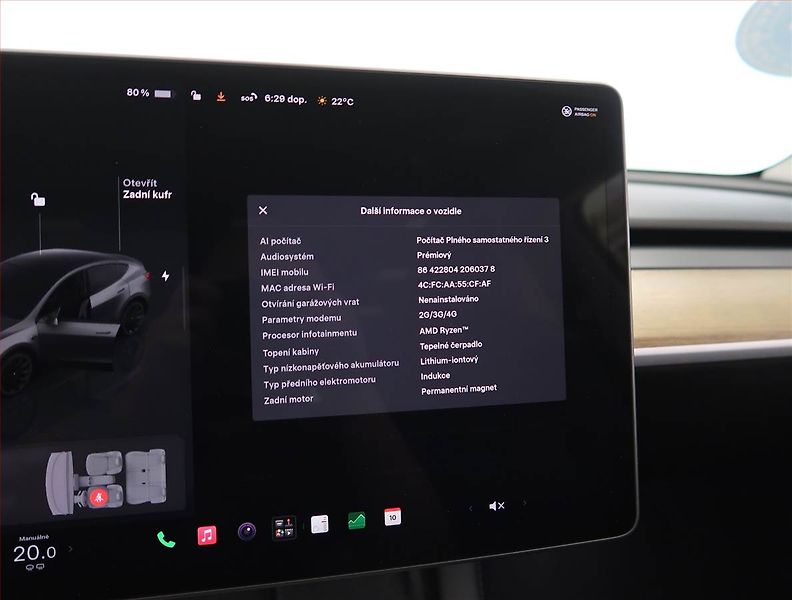 Tesla Model Y (2022) Long Range AWD 79kWh, SoH 89% - fotka 26 z 33