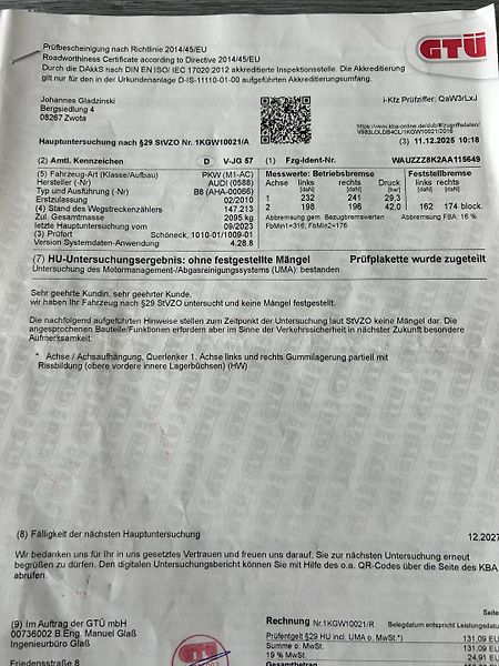 Audi A4 (2010) 2.0 TDi 105 KW manuál  - fotka 24 z 24