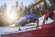 Subaru WRX STI na bobové dráze ve Svatém Mořici.