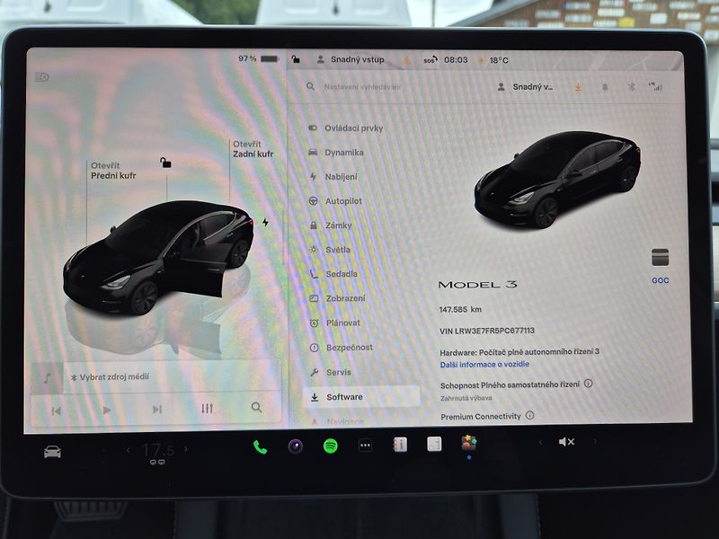 Tesla Model 3 STANDART RANGE 208kw SOH 94% - fotka 49 z 49