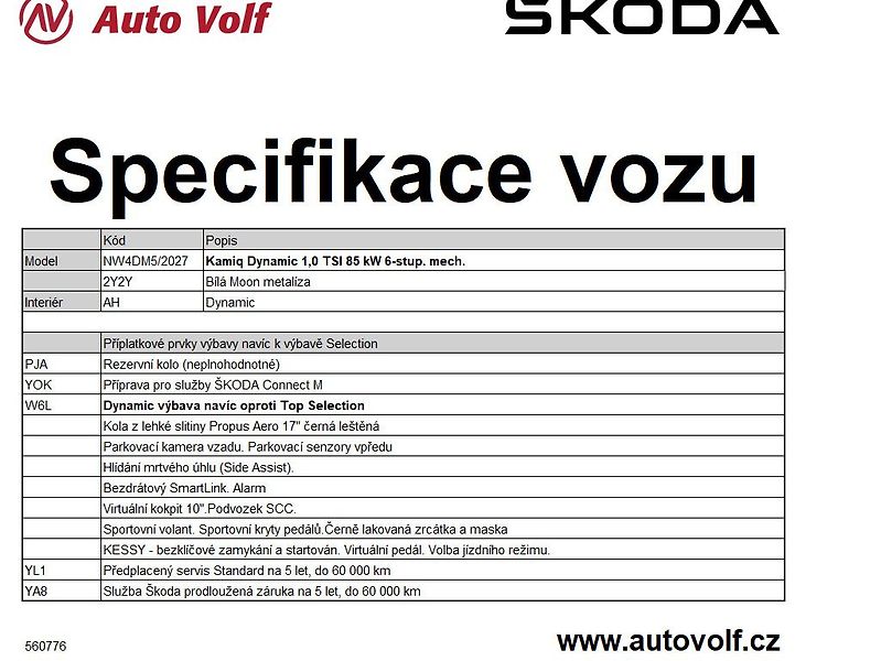 Škoda Kamiq Dynamic 1,0TSI 85kW - fotka 2 z 2