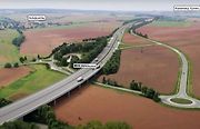 Vizualizace ukazuje, jak bude vypadat dálnice D7 mezi Slaným a Panenským Týncem na Lounsku.